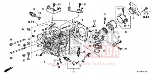 CULASSE SH125ADH de 2017